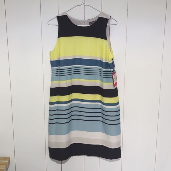Vince Camuto Summer Luxe Fash Aqua Sphere Dress Size 4 - Picture 1 of 8